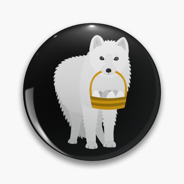 Item preview, Arctic Fox Basket of Eggs designed and sold by WebCanids.