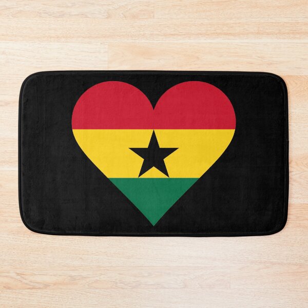 Artikelvorschau, Ghana-Herzflaggen-Grafik | Patriotisches Symbol „Ich liebe Ghana“ entworfen und verkauft von NTGUILTY.