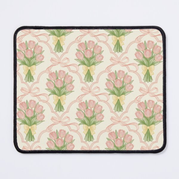 Item preview, Pink Tulip Bouquet Ribbon Pattern designed and sold by socreatively.