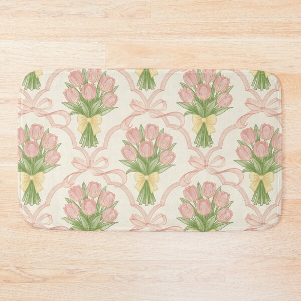 Item preview, Pink Tulip Bouquet Ribbon Pattern designed and sold by socreatively.