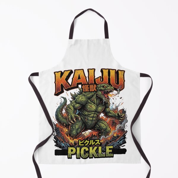 Item preview, Pickles Turned into a Monster – Giant Kaiju Pickle Destroying the City designed and sold by LOVEARTDESIGN.