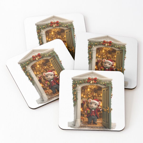 Item preview, Christmas Mouse Door | Secret Holiday Home Sticker designed and sold by GSizzle1.
