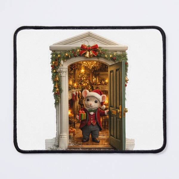 Item preview, Christmas Mouse Door | Secret Holiday Home Sticker designed and sold by GSizzle1.