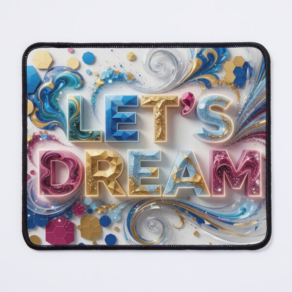 Item preview, Artistic Colorful LET'S DREAM Text Design designed and sold by dazzlemakers.