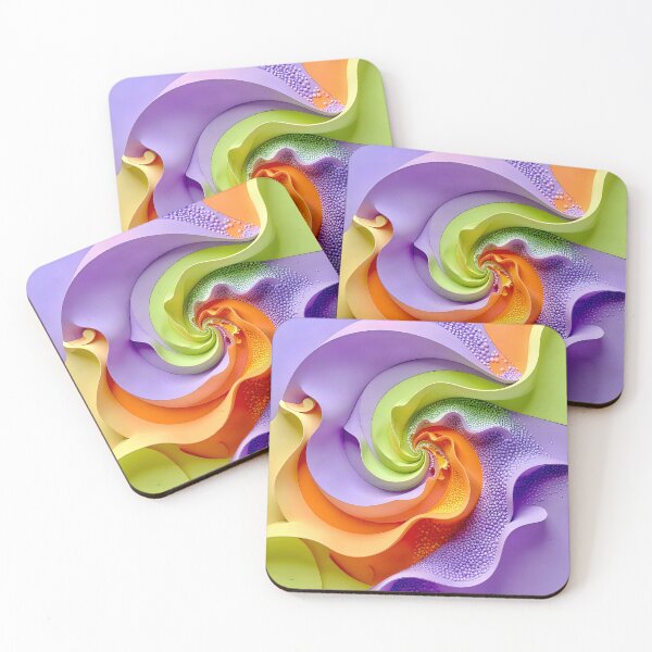 Item preview, Colorful Spiral Abstraction in Purple Orange Green designed and sold by Vicky Brago-Mitchell®.