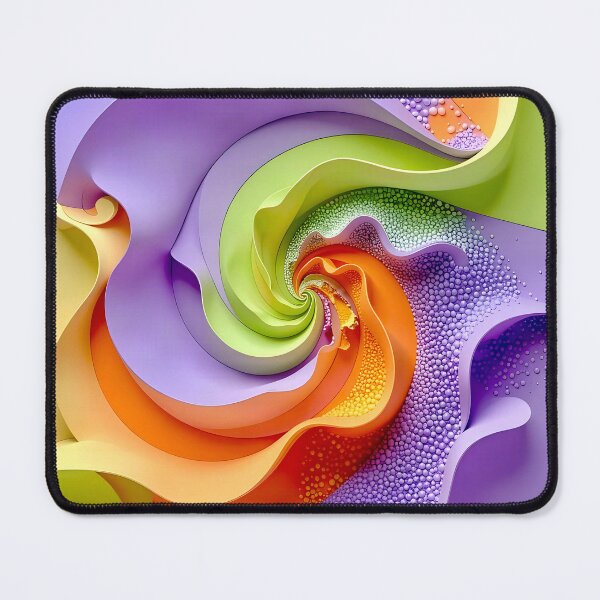 Item preview, Colorful Spiral Abstraction in Purple Orange Green designed and sold by Vicky Brago-Mitchell®.