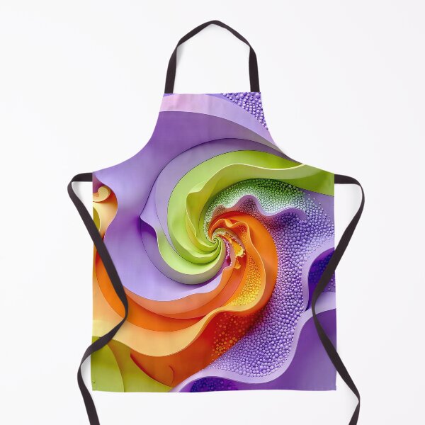 Item preview, Colorful Spiral Abstraction in Purple Orange Green designed and sold by Vicky Brago-Mitchell®.