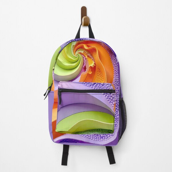 Item preview, Colorful Spiral Abstraction in Purple Orange Green designed and sold by Vicky Brago-Mitchell®.
