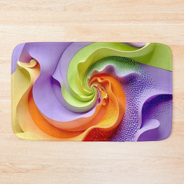Item preview, Colorful Spiral Abstraction in Purple Orange Green designed and sold by Vicky Brago-Mitchell®.