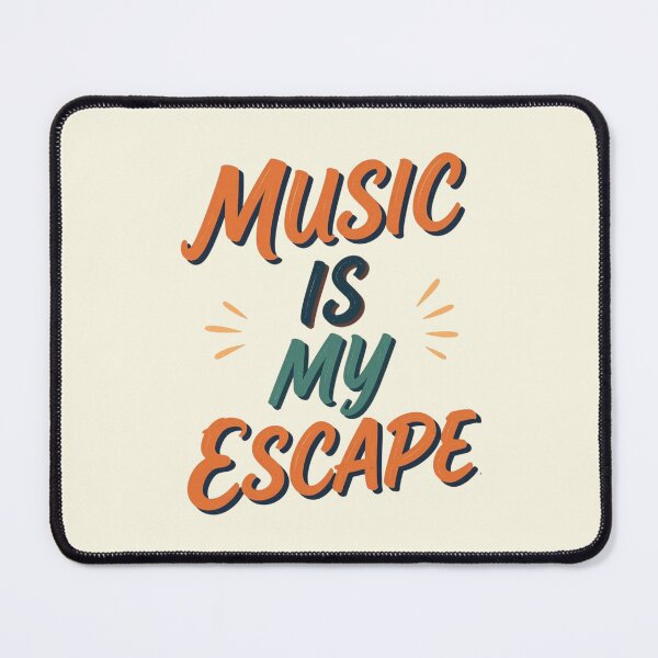 Item preview, Music Is My Escape Retro Vintage Typography Music Lover T-Shirt designed and sold by FestivityFinds.