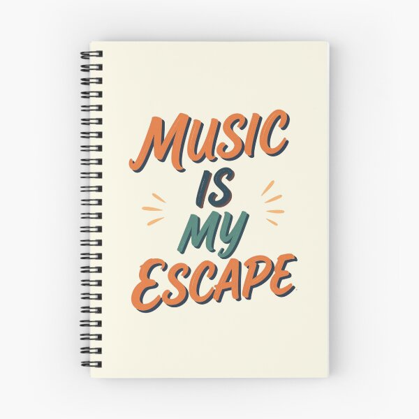 Item preview, Music Is My Escape Retro Vintage Typography Music Lover T-Shirt designed and sold by FestivityFinds.