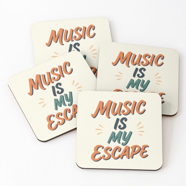 Item preview, Music Is My Escape Retro Vintage Typography Music Lover T-Shirt designed and sold by FestivityFinds.