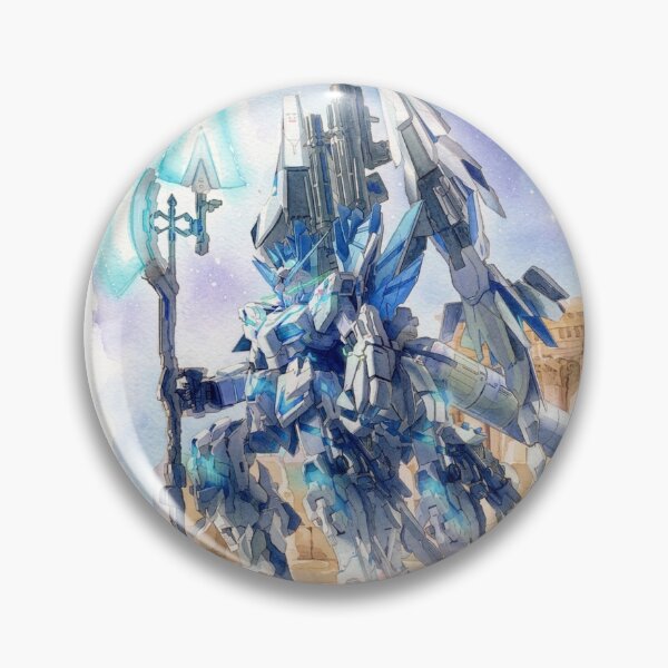 Item preview, unicorn phenex full armor gundam blue unicorn gundam illustration watercolour traditional draw full colour designed and sold by sabartgunpla.