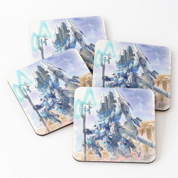 Item preview, unicorn phenex full armor gundam blue unicorn gundam illustration watercolour traditional draw full colour designed and sold by sabartgunpla.