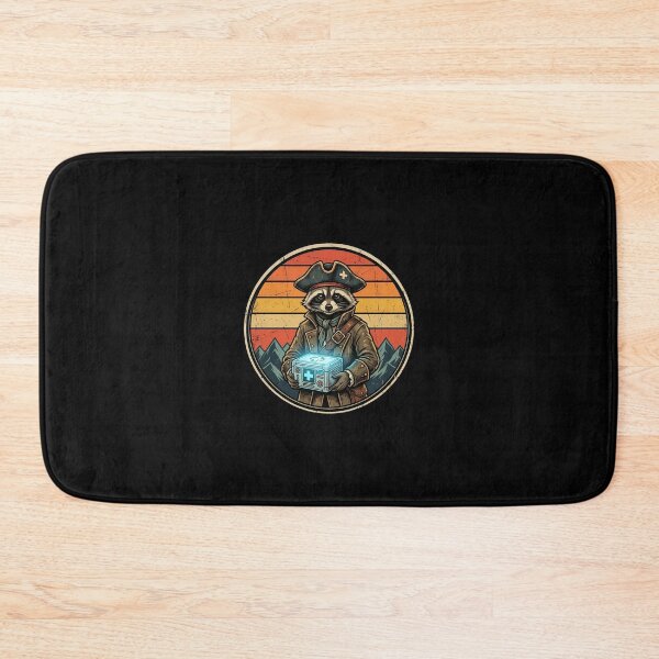 Item preview, Retro Space Pirate Doctor Raccoon Vintage Badge designed and sold by DuckOddity.
