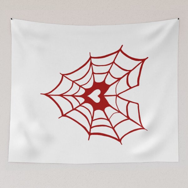 Item preview, hand drawn spiderweb heart designed and sold by miss madison creates.