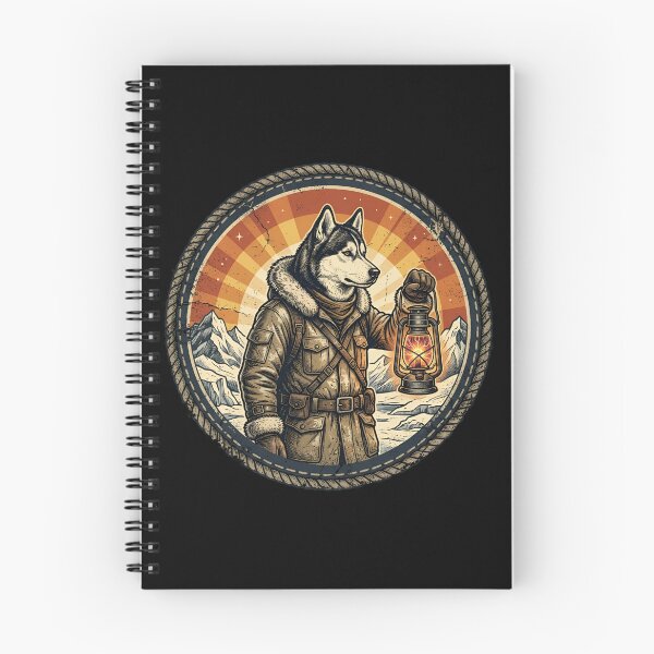 Item preview, Retro Arctic Explorer Husky Vintage Badge designed and sold by DuckOddity.