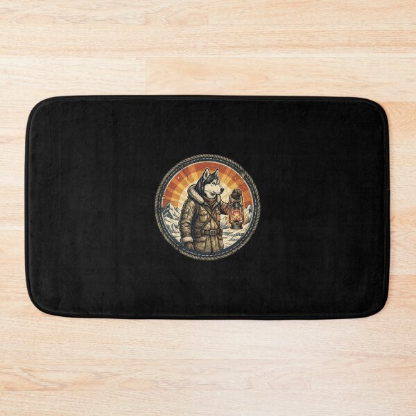 Item preview, Retro Arctic Explorer Husky Vintage Badge designed and sold by DuckOddity.