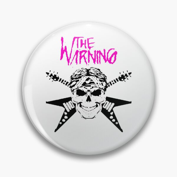 Item preview, The Warning Pink Skull Crossed Guitars Poster designed and sold by AlfonDouglas.