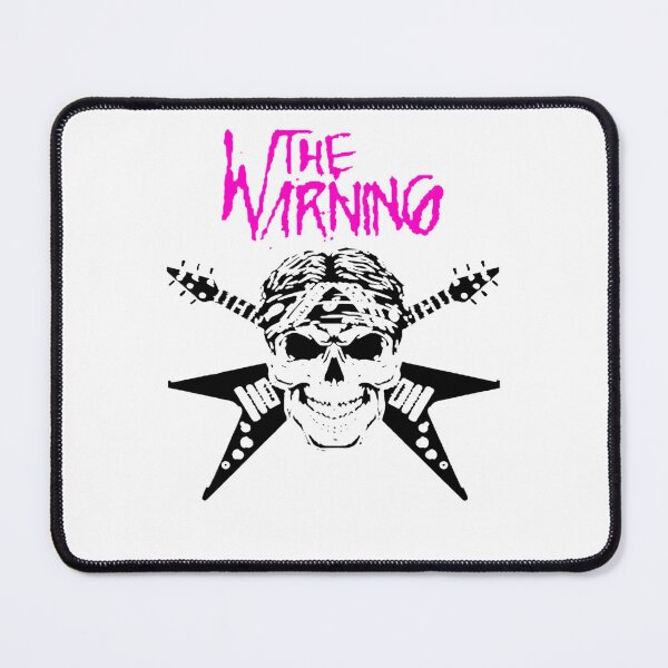 Item preview, The Warning Pink Skull Crossed Guitars Poster designed and sold by AlfonDouglas.