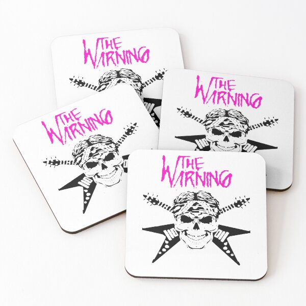 Item preview, The Warning Pink Skull Crossed Guitars Poster designed and sold by AlfonDouglas.