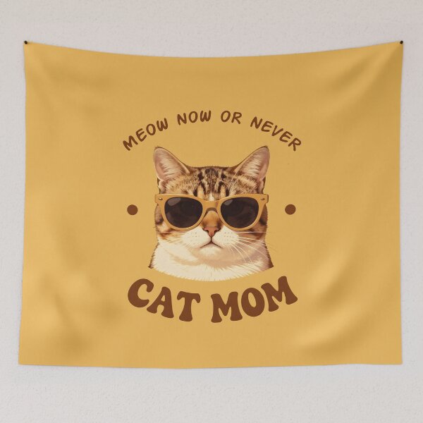 Item preview, Meow Or Never Cat Mom T-Shirt – Funny Retro Cat Lover Gift designed and sold by FestivityFinds.