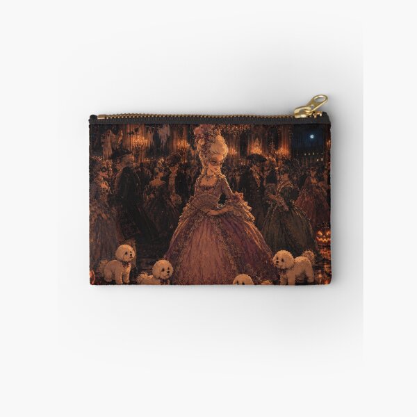 Item preview, Marie Antoinette Spooky Gothic Masquerade Ball with Bichon Frise Dogs designed and sold by CaseyMichelleArt.