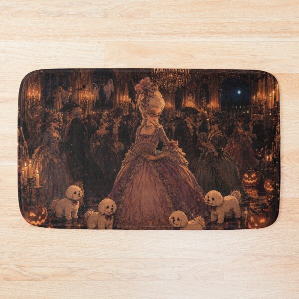 Item preview, Marie Antoinette Spooky Gothic Masquerade Ball with Bichon Frise Dogs designed and sold by CaseyMichelleArt.