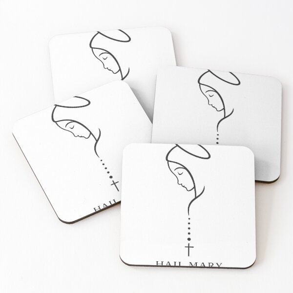 Item preview, Hail Mary Full of Grace Minimalist Rosary Art designed and sold by KireVeronica.