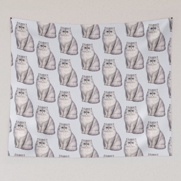 Item preview, Persian Silver Gray Cat designed and sold by BackgroundND.