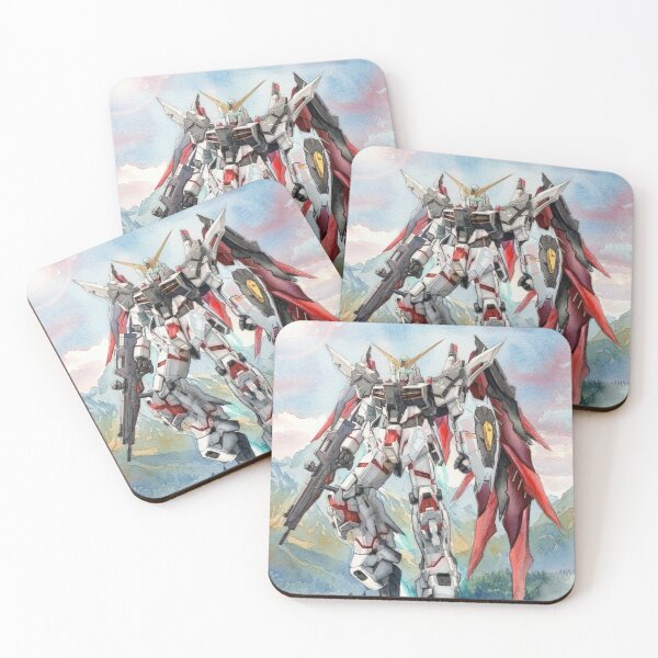 Item preview, unicorn gundam destroy mode destiny gundam illustration watercolour traditional draw full colour designed and sold by sabartgunpla.