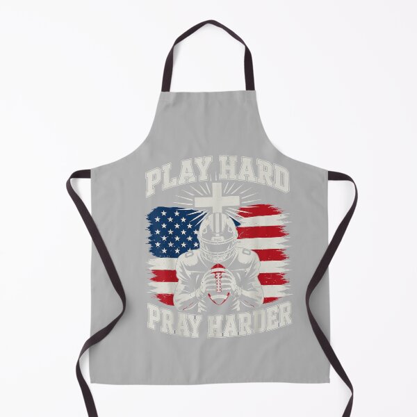 Item preview, Christian Football Play Hard Pray Harder American Flag designed and sold by mjohnson9.
