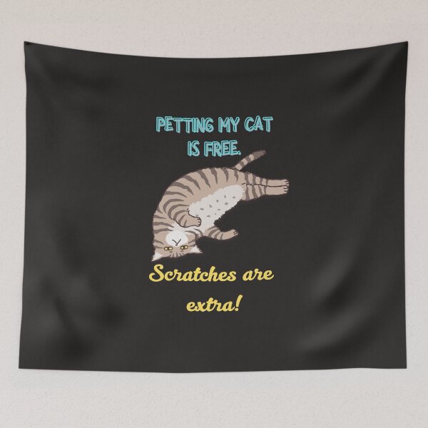 Item preview, Petting My Cat Is Free – Funny Cat Owner Humor Design designed and sold by TetelestaiWeave.