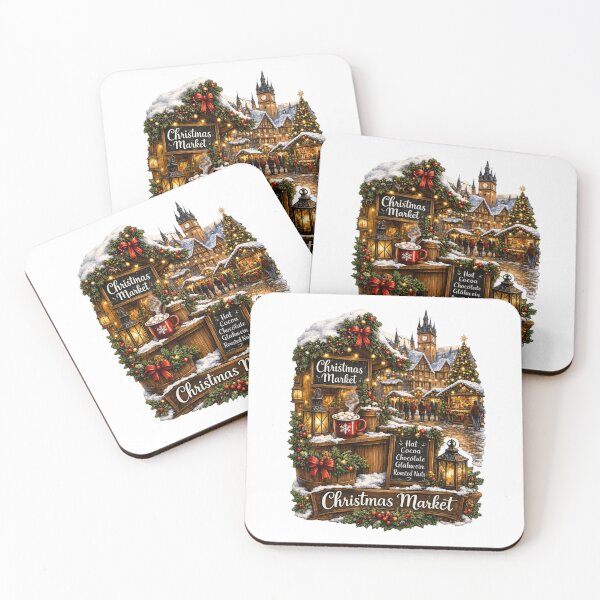 Item preview, Christmas Market | European Christmas Village | Cozy Winter Market | Holiday Lights | Hot Cocoa | Christmas Village | Festive Winter Decor designed and sold by MrDev.