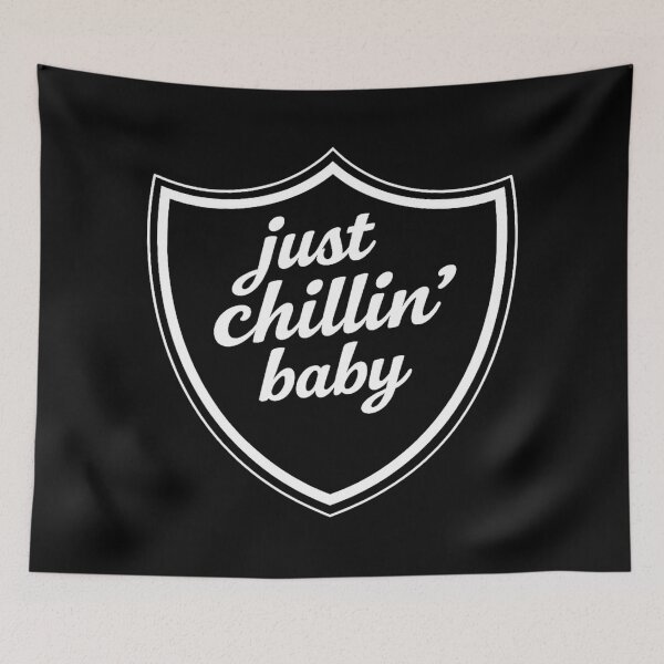 Item preview, Just Chillin’ Baby – Silver & Black Shield designed and sold by My Team Designs.