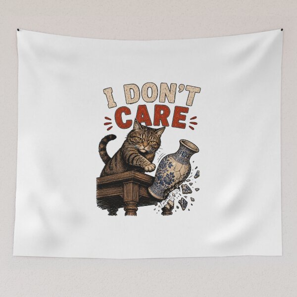 Item preview, I Don't Care Tabby Cat. designed and sold by T shirts Collective.