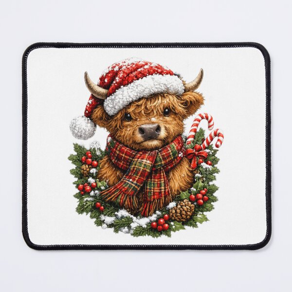 Item preview, Christmas Highland Cow | Santa Cow | Festive Highland Cattle | Christmas Cow | Holiday Farmhouse | Cozy Winter Farm | Highland Cow Gift designed and sold by MrDev.