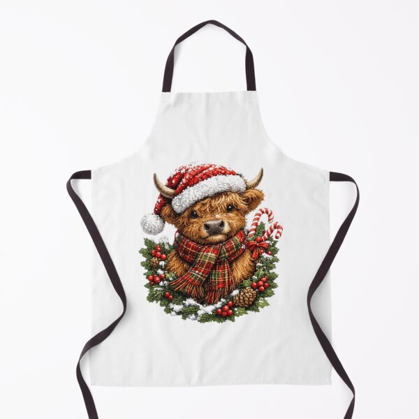 Item preview, Christmas Highland Cow | Santa Cow | Festive Highland Cattle | Christmas Cow | Holiday Farmhouse | Cozy Winter Farm | Highland Cow Gift designed and sold by MrDev.