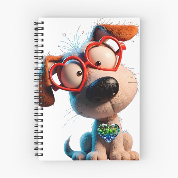 Item preview, Cute puppy with 3D style heart glasses designed and sold by Drindumentaria.