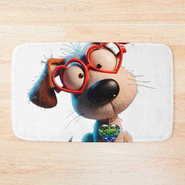 Item preview, Cute puppy with 3D style heart glasses designed and sold by Drindumentaria.