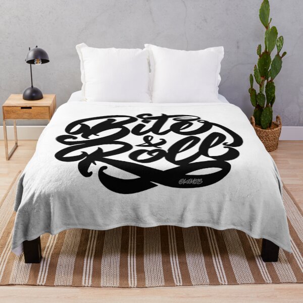 Item preview, Bite & Roll Bold Typography Lettering Foodie Streetwear Badge designed and sold by Kimos Creative Store.