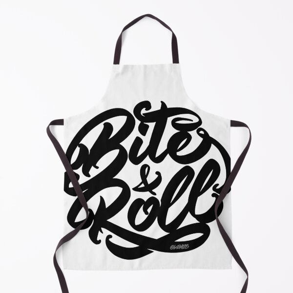 Item preview, Bite & Roll Bold Typography Lettering Foodie Streetwear Badge designed and sold by Kimos Creative Store.