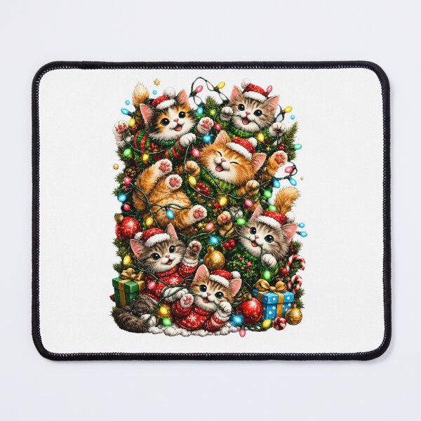 Item preview, Christmas Kittens | Christmas Tree Cats | Cute Holiday Cats | Santa Hat Kittens | Festive Cat Christmas | Cozy Christmas | Cat Lover Gift designed and sold by MrDev.