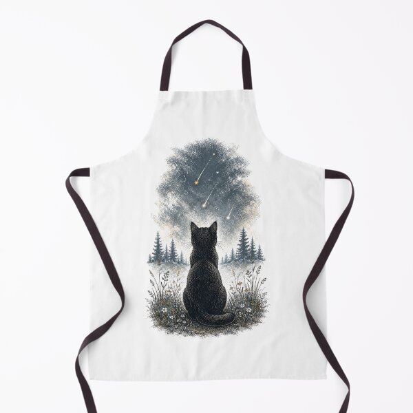 Item preview, Black Cat Stargazer, Shooting Stars. designed and sold by T shirts Collective.
