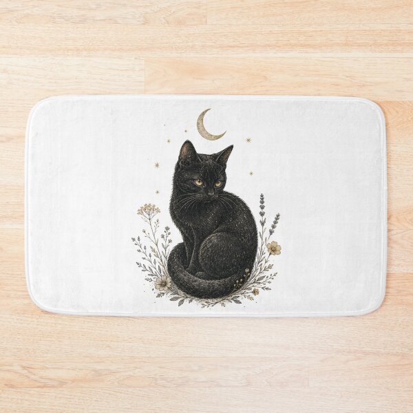 Item preview, Black Cat, Crescent Moon. designed and sold by T shirts Collective.