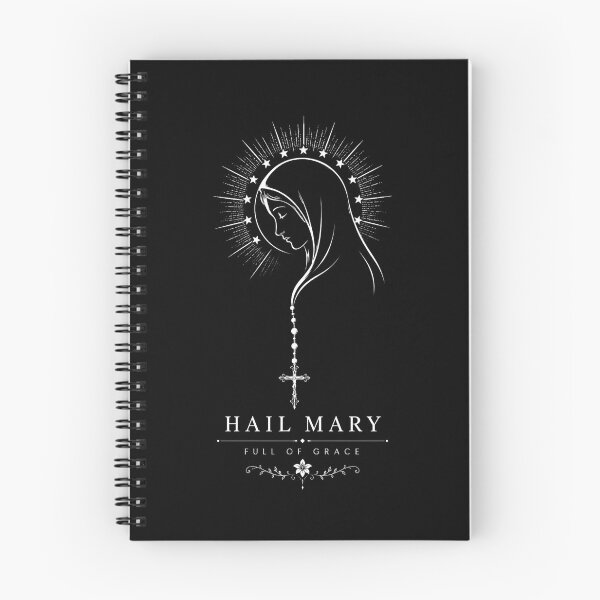 Item preview, Hail Mary Full Of Grace – Catholic Virgin Mary Rosary Prayer Design designed and sold by PosiMCreations.