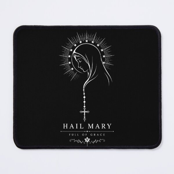 Item preview, Hail Mary Full Of Grace – Catholic Virgin Mary Rosary Prayer Design designed and sold by PosiMCreations.