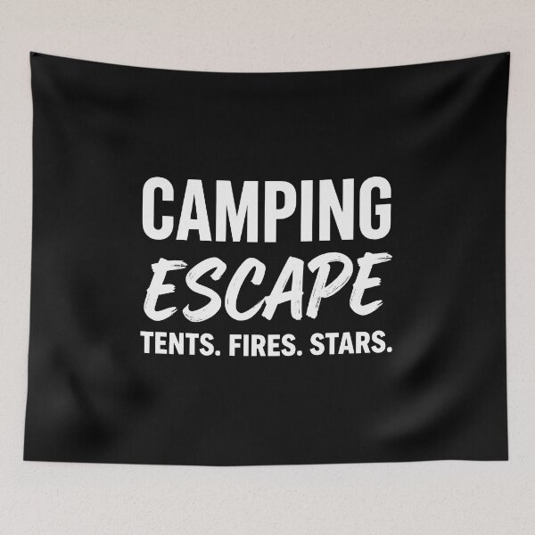 Item preview, Camping Escape Tents Fires Stars Outdoor Adventure T-Shirt designed and sold by FestivityFinds.