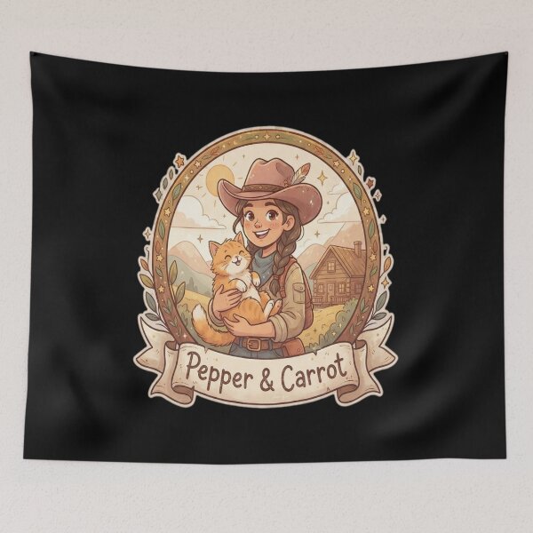 Item preview, Pepper&Carrot official logo designed and sold by redderkunziee.
