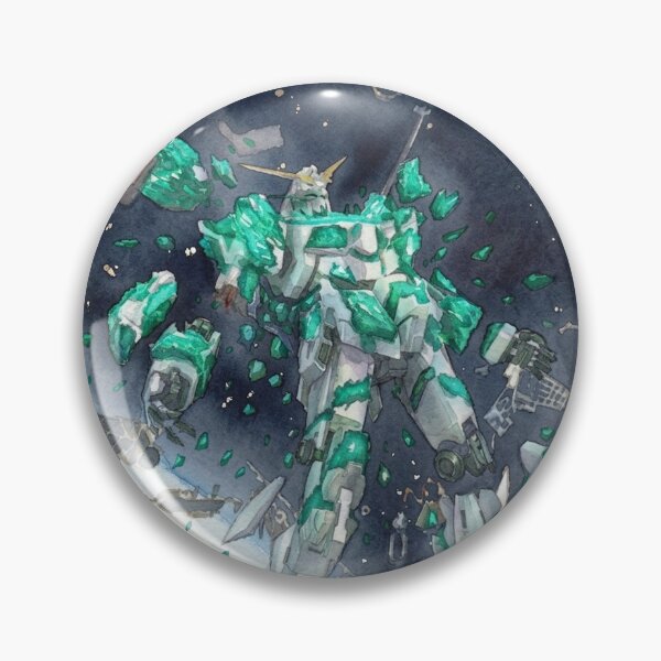Item preview, unicorn gundam destroy full armor illustration watercolour traditional draw full colour designed and sold by sabartgunpla.